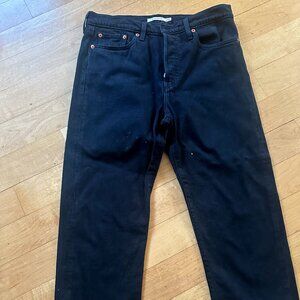 Levis Wedgie Straight leg Black jeans